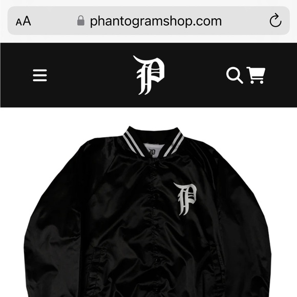 Phantogram | Black Bomber Jacket / Satin Varsity Jacket | Official Band Merch - Picture 10 of 10